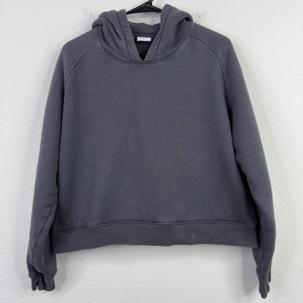 Outdoor Voices Sweatshirt Womens XL‎ Gray Cropped Hoodie Athleisure Minimalist